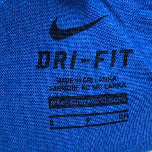 Womens Blue Athletic Shirt Small Basic Dri-Fit Short Sleeve Top - Picture 7 of 8